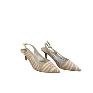 Chicos Zebra Print Kitten Heels